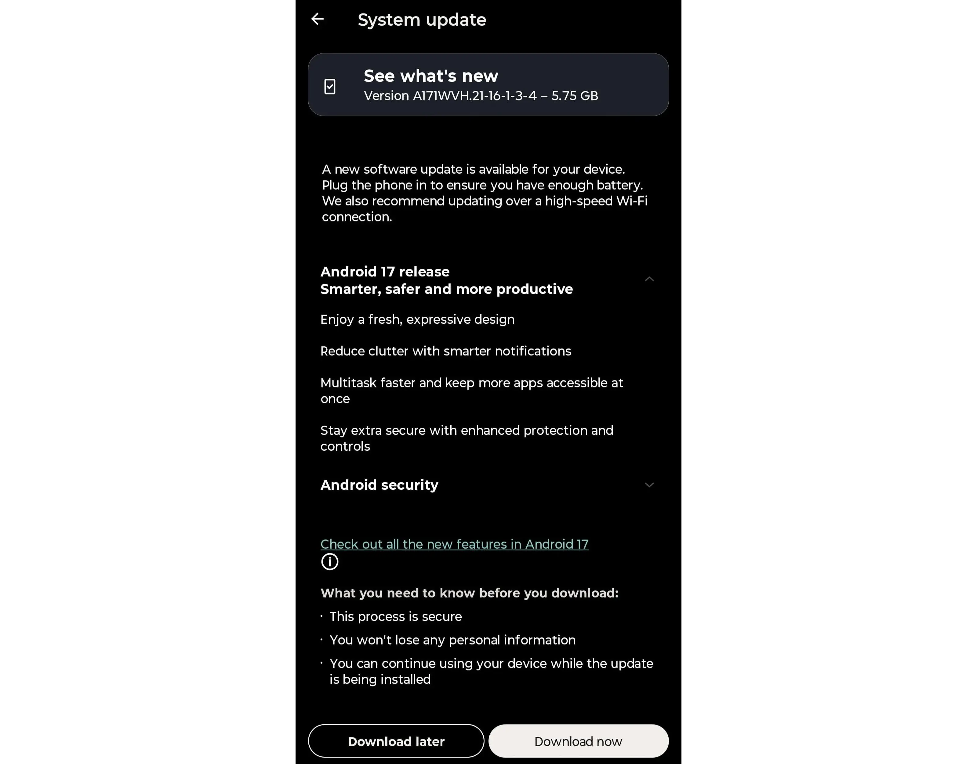 Motorola Signature は Android 17 アップデートを受け取りました Motorola Signature は Android 17 アップデートを受け取りました