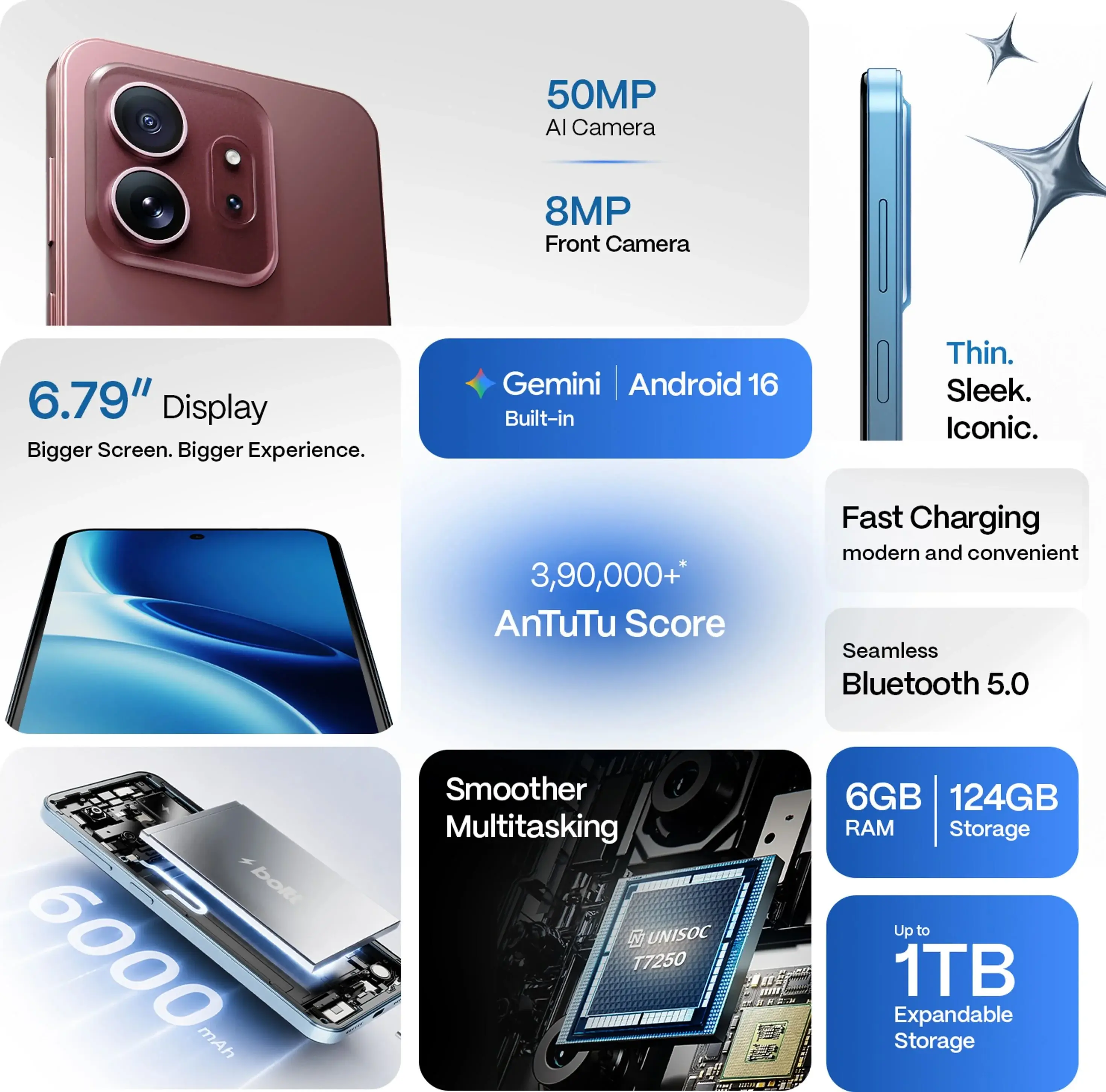 Boltt Ace 5G 和 Evo 4G 首次亮相,电池容量为 6,000mAh,价格实惠 Boltt Ace 5G 和 Evo 4G 首次亮相,电池容量为 6,000mAh,价格实惠