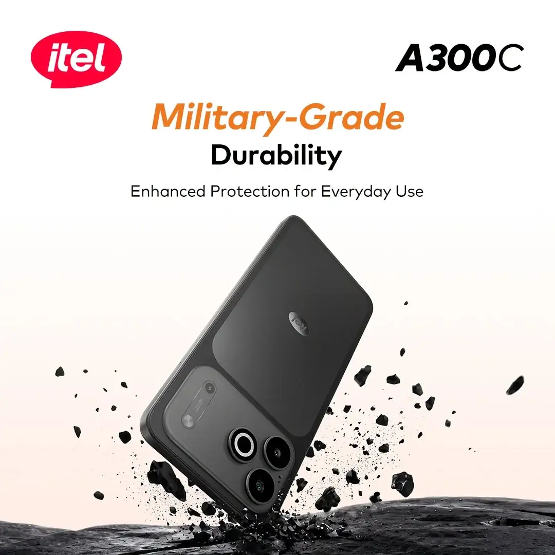 itel A300C, 6,56” 90Hz 720p+ LCD'ye ve MIL-STD-810H sertifikasına sahiptir
