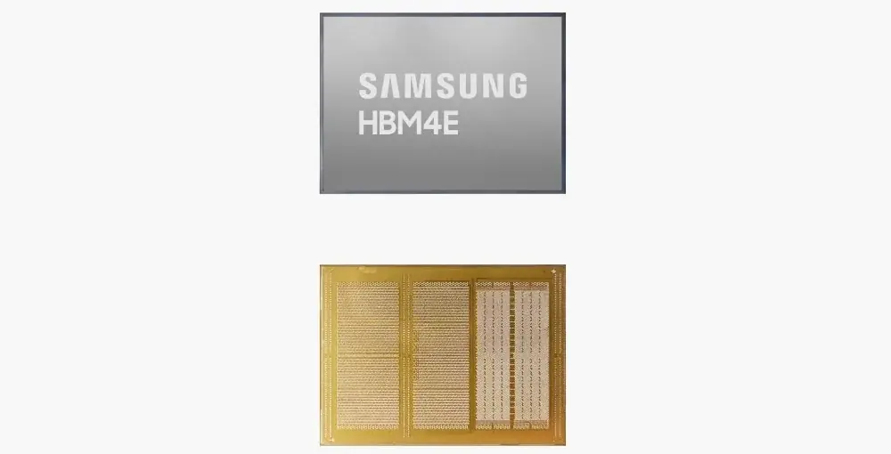 Una pila de memoria Samsung HBM4E