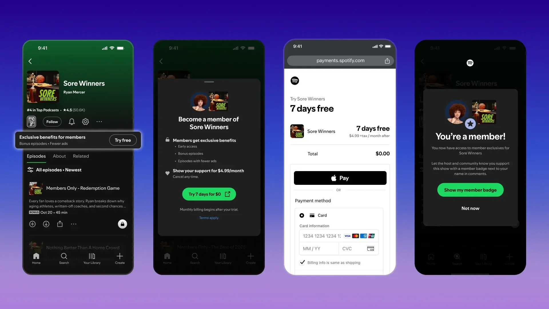Spotify lanza membresías de podcasts, los creadores se quedan con el 90% de los ingresos Spotify lanza membresías de podcasts, los creadores se quedan con el 90% de los ingresos