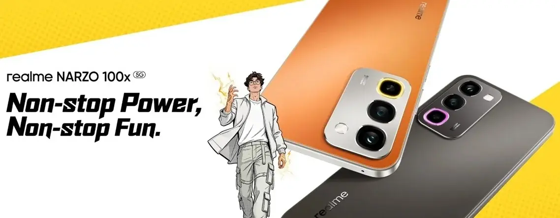 Realme Narzo 100x يصل مع شاشة 144 هرتز وبطارية 8000 مللي أمبير