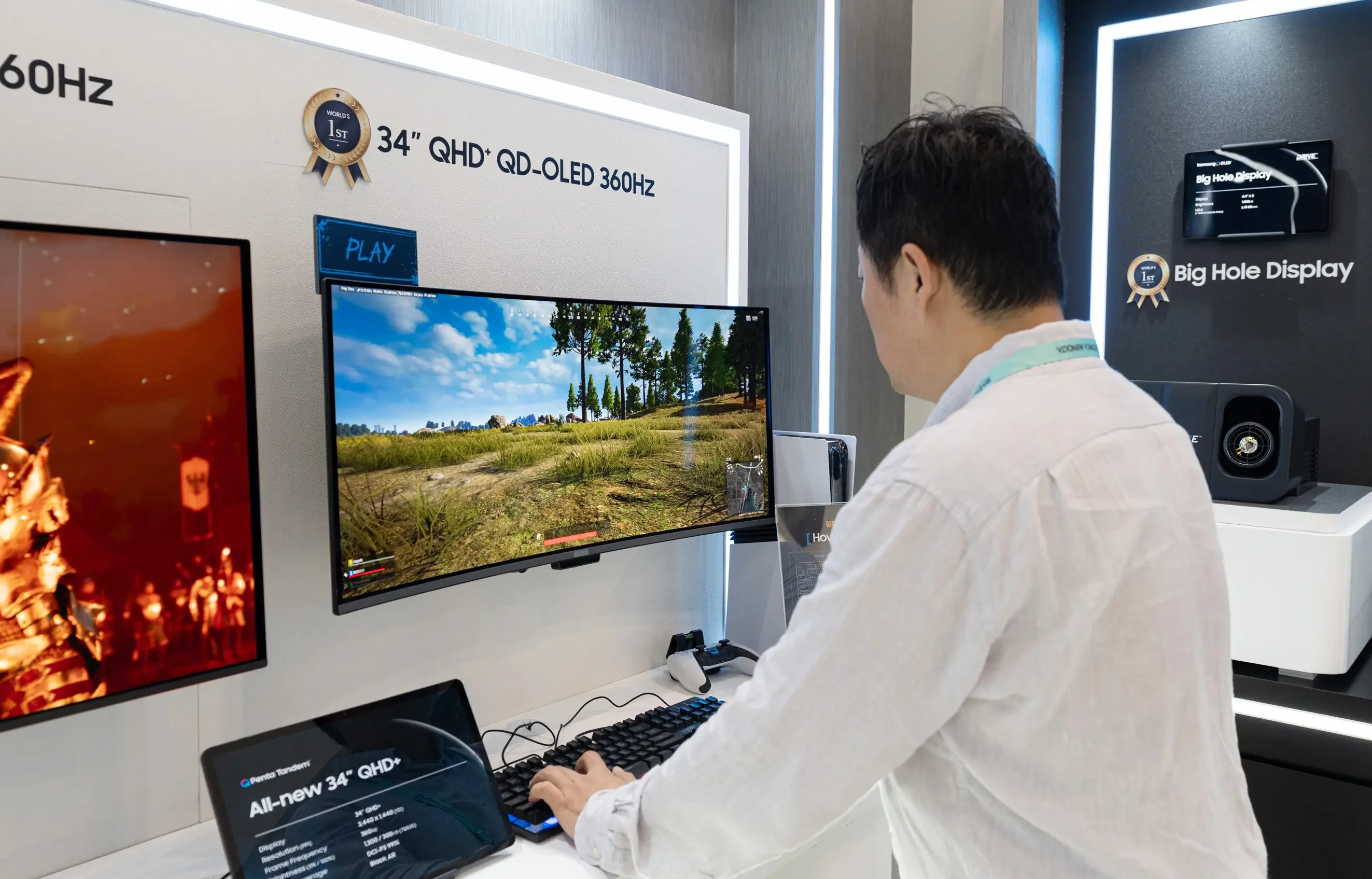 Samsung, diğer ileri teknoloji ekran teknolojilerinin yanı sıra oyun dizüstü bilgisayarları için 300Hz OLED ekranı sergiliyor Samsung, diğer ileri teknoloji ekran teknolojilerinin yanı sıra oyun dizüstü bilgisayarları için 300Hz OLED ekranı sergiliyor