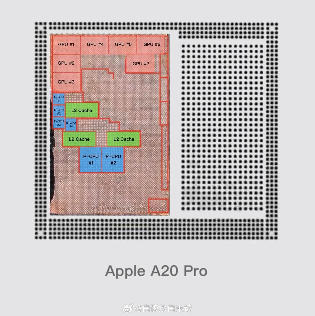 Durchgesickertes Apple A20 Pro-Diagramm (Weibo)
