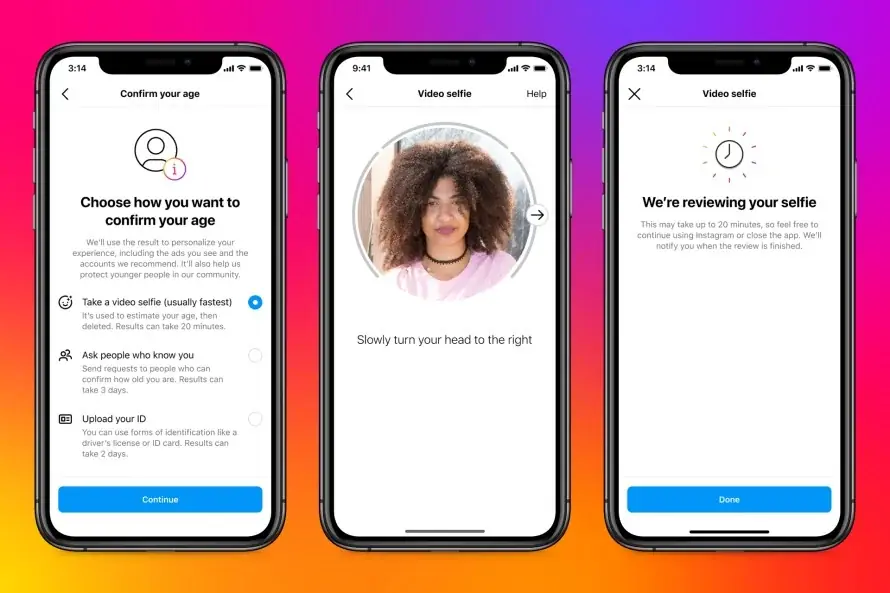 Instagram prueba la verificación de edad mediante video selfie y confirmación social