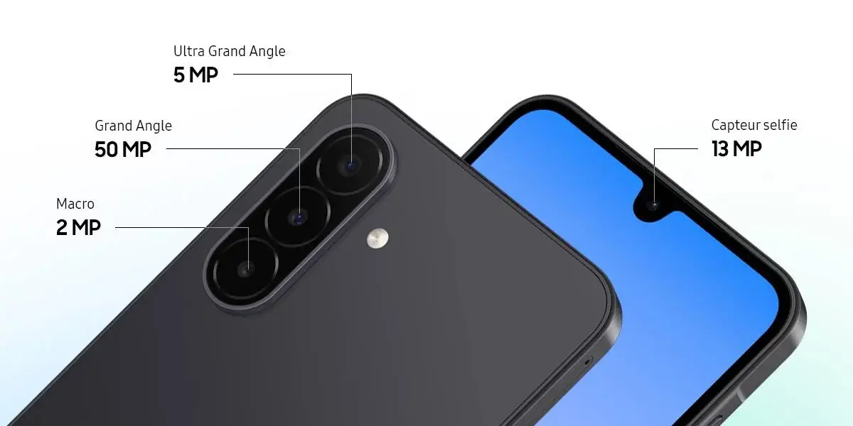 Galaxy A18 4G 后置 50+5+2MP 摄像头和 13MP 自拍摄像头