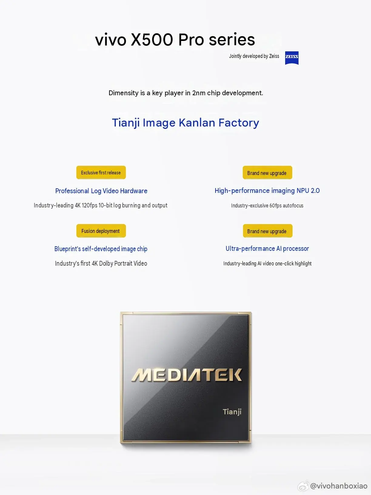Подтверждено, что серия vivo X500 Pro будет оснащена 2-нм чипсетом MediaTek Подтверждено, что серия vivo X500 Pro будет оснащена 2-нм чипсетом MediaTek