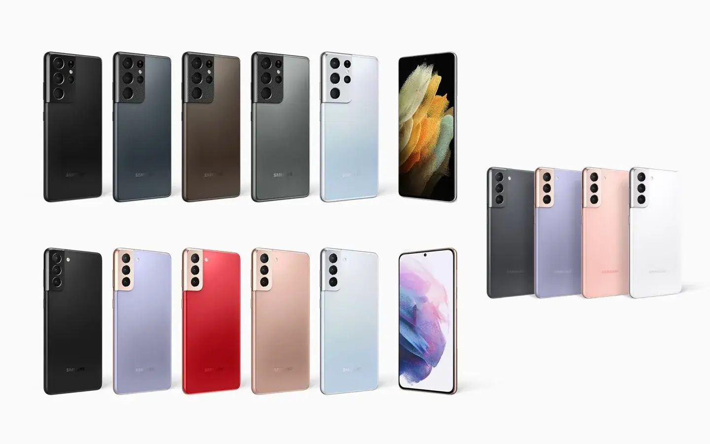 Se filtra la línea a todo color para el trío Samsung Galaxy S21