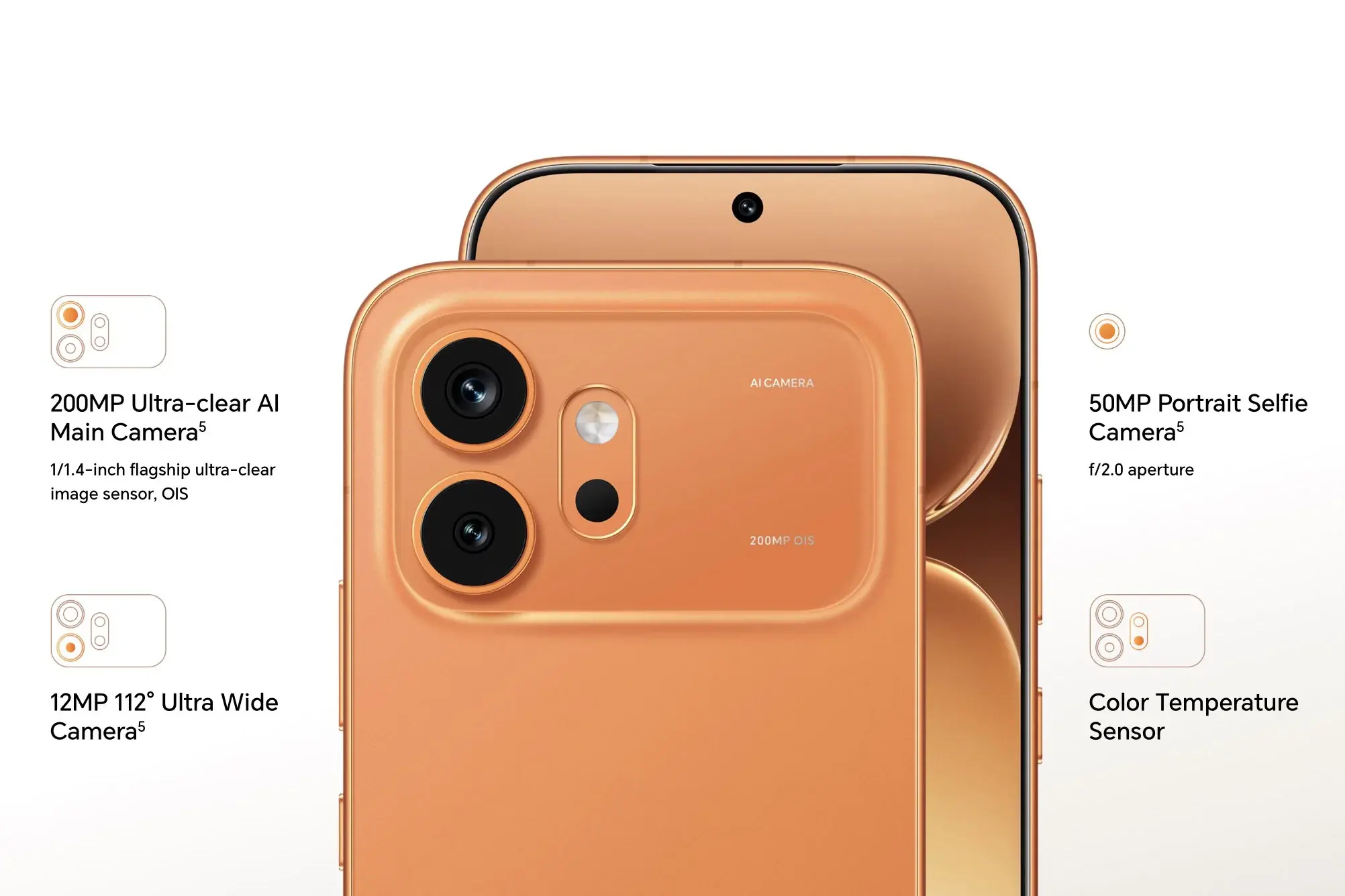Especificações da câmera Honor 600 (esquerda) e especificações da câmera Honor 600 Pro (direita)