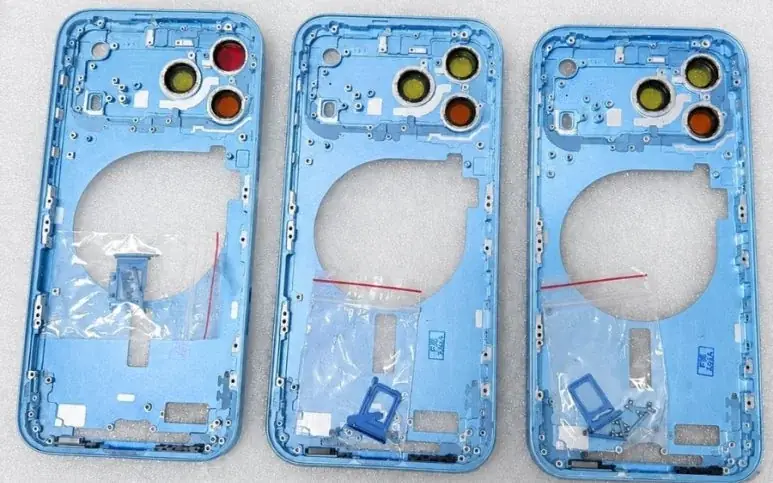 Wyciekłe zdjęcia przedstawiają aluminiową ramę iPhone'a 18 Pro Max w trzech świeżych kolorach