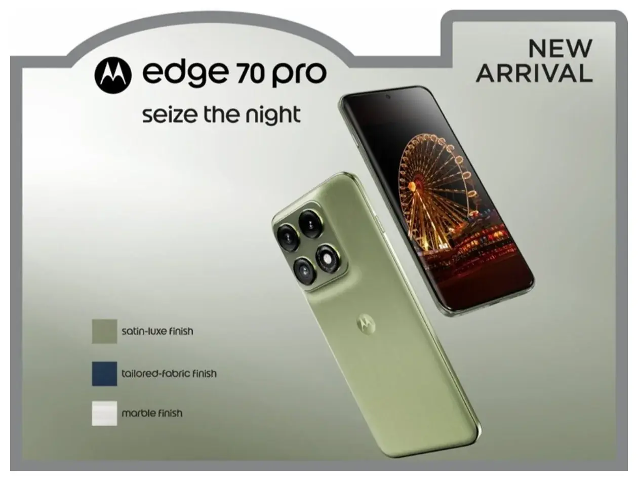 Hier is de Motorola Edge 70 Pro in gelekt marketingmateriaal