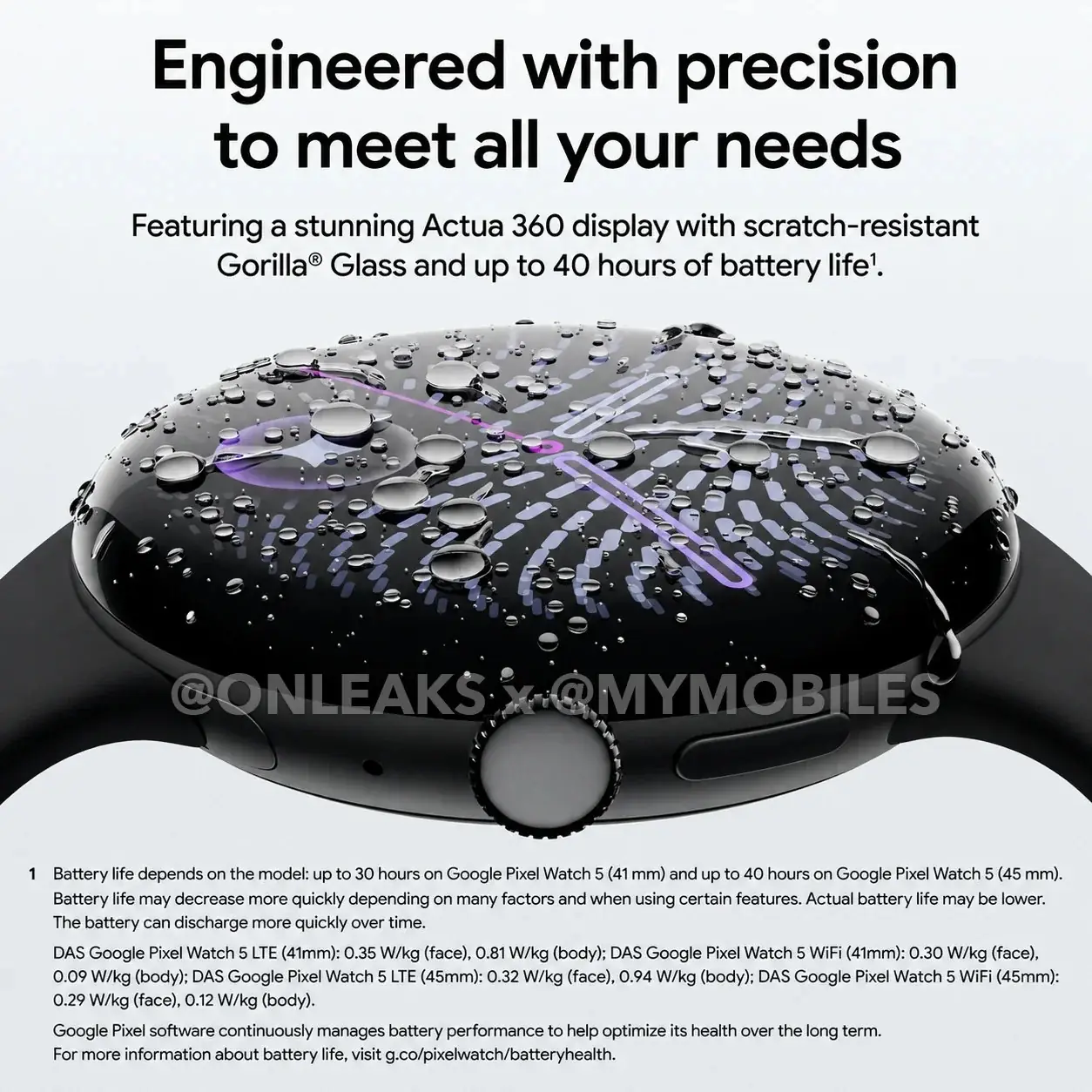 Google Pixel Watch 5 lekte marketingmateriaal