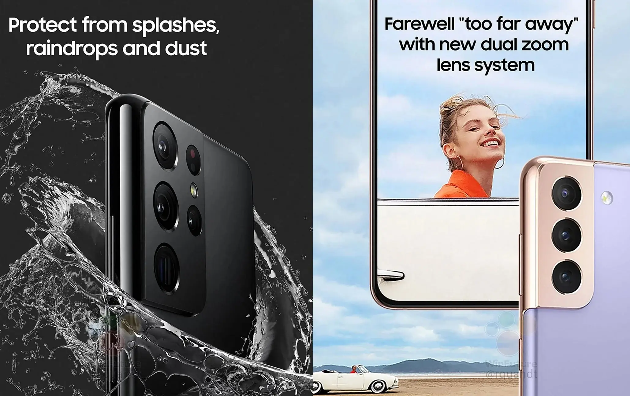 Las filtraciones oficiales confirman que no hay cargador en la caja del Galaxy S21 y destacan el nuevo sistema de lentes de zoom dual