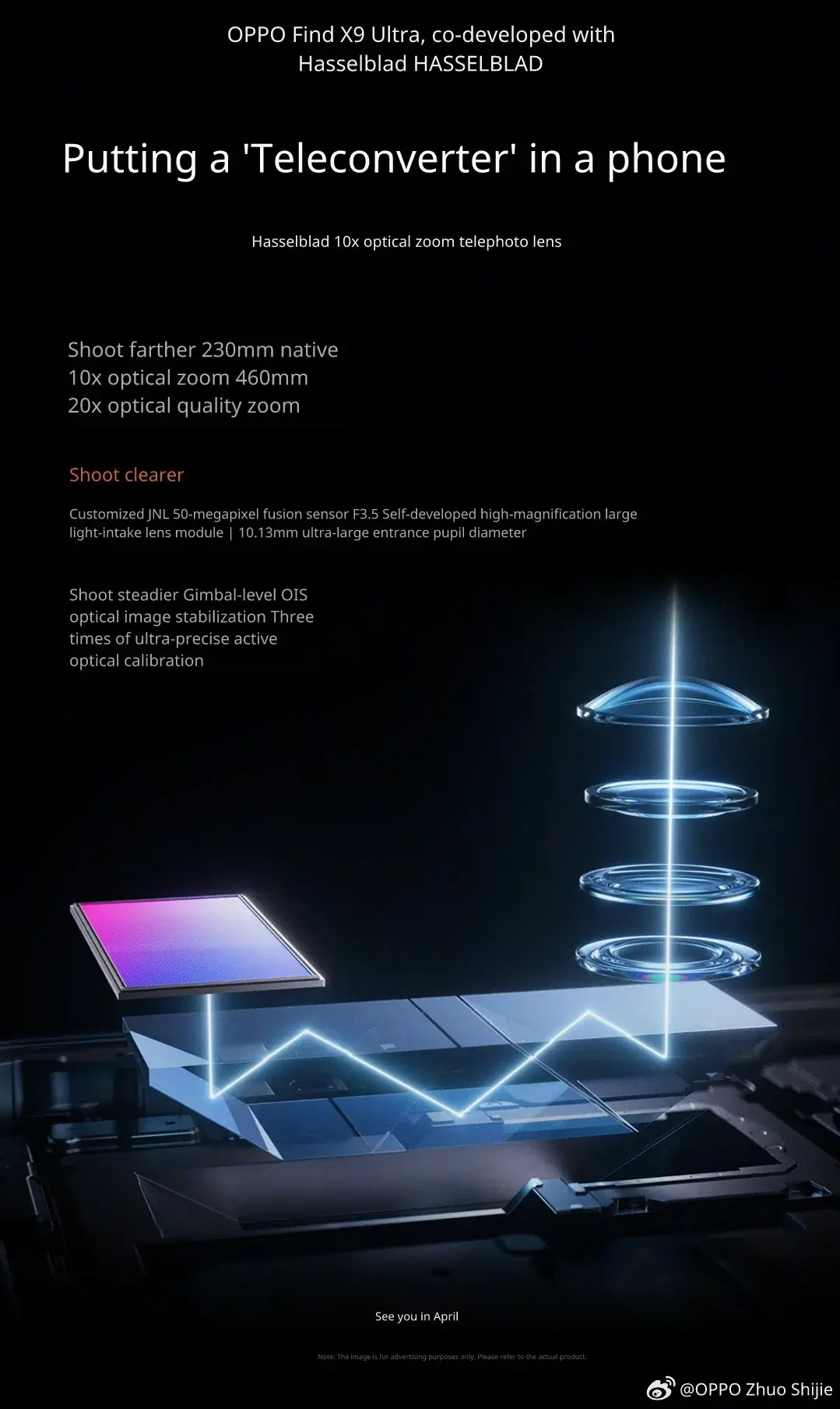 Oppo Find X9 Ultra confirmado con teleobjetivo periscopio 10x; Fecha de lanzamiento filtrada 3