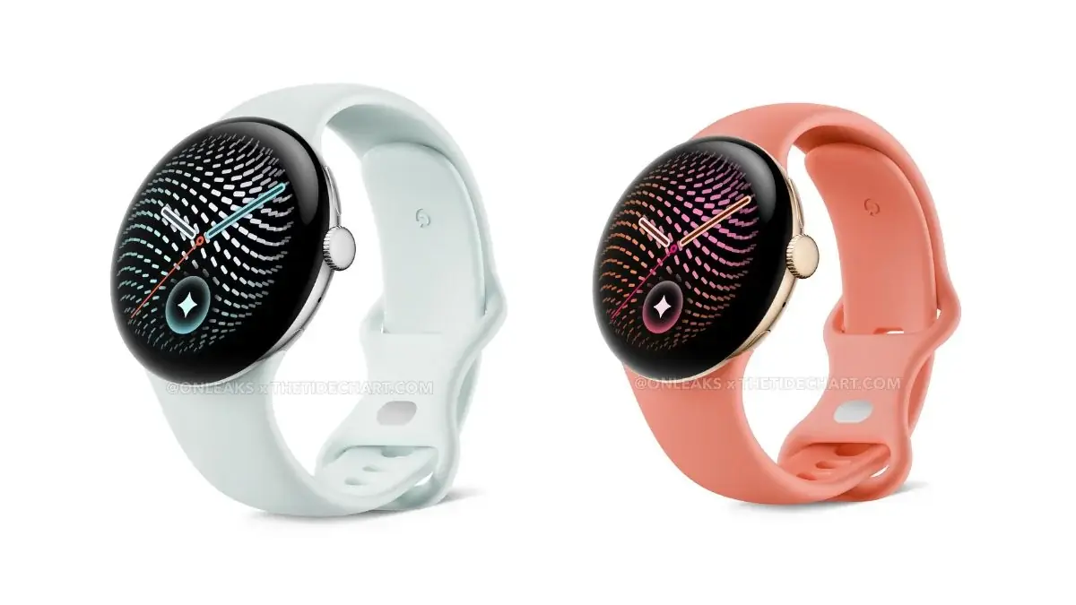 Perdita di rendering ufficiali della stampa di Pixel Watch 5