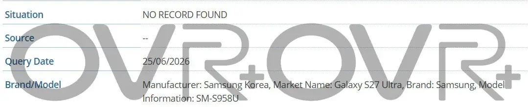 Samsung Galaxy S27+, S27 Ultra i S27 Pro w bazie IMEI