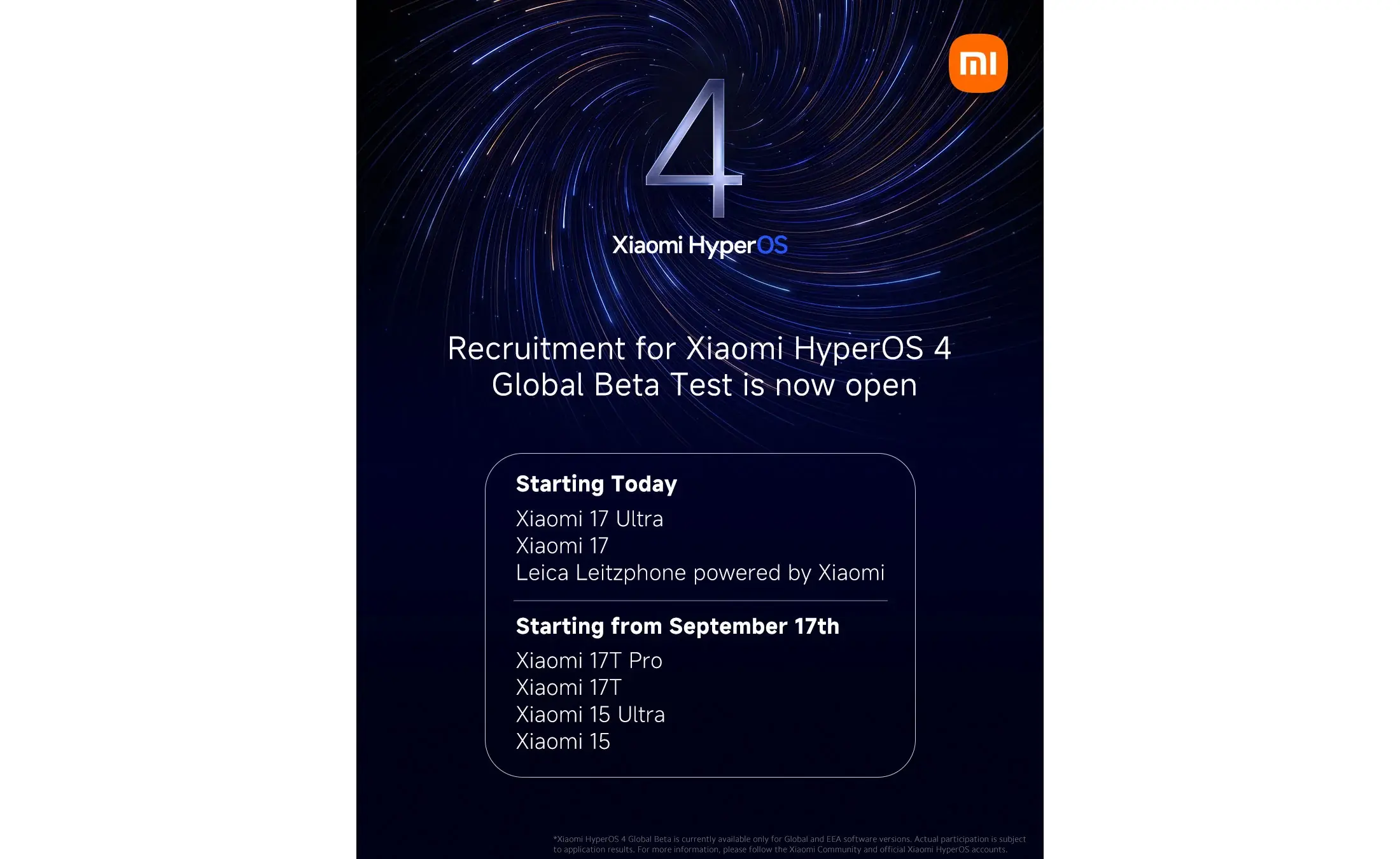 Xiaomi lance le recrutement des tests bêta pour HyperOS 4 Xiaomi lance le recrutement des tests bêta pour HyperOS 4