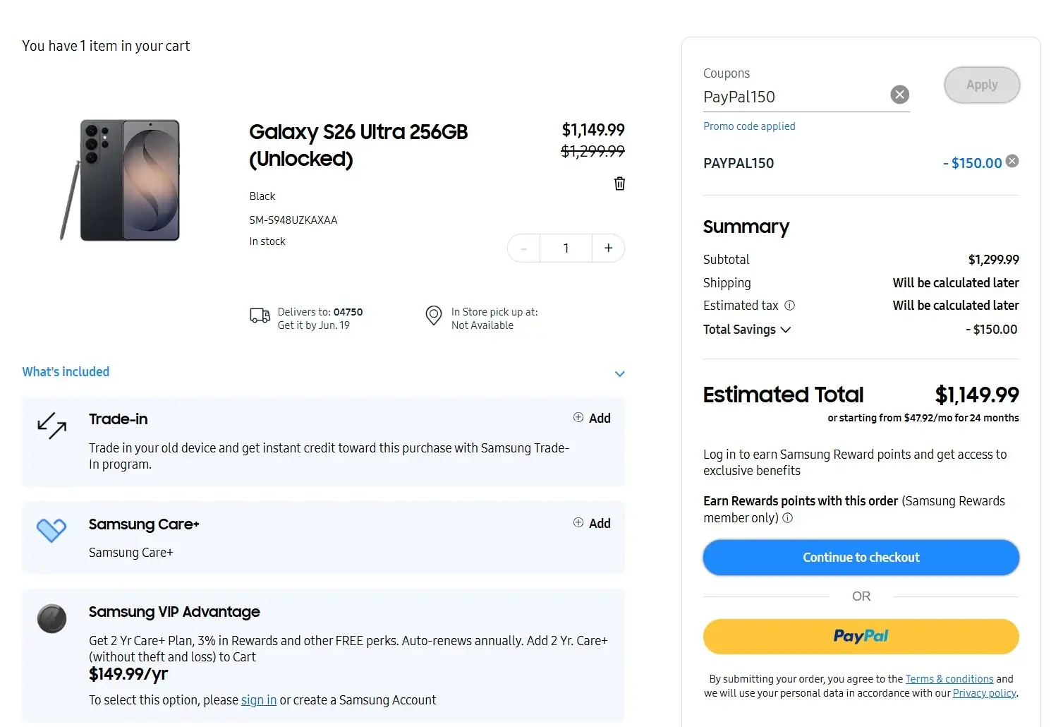 Slik kan du få $150 i rabatt på Galaxy S26 Ultra fra Samsung.com
