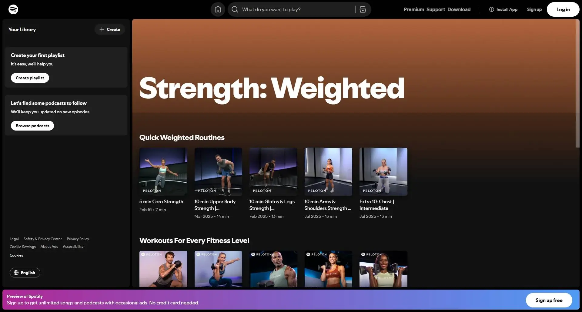 O novo centro de fitness do Spotify