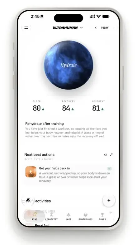 L'Ultrasfera è una parte fondamentale dell'aggiornamento Emerald dell'app Ultrahuman
