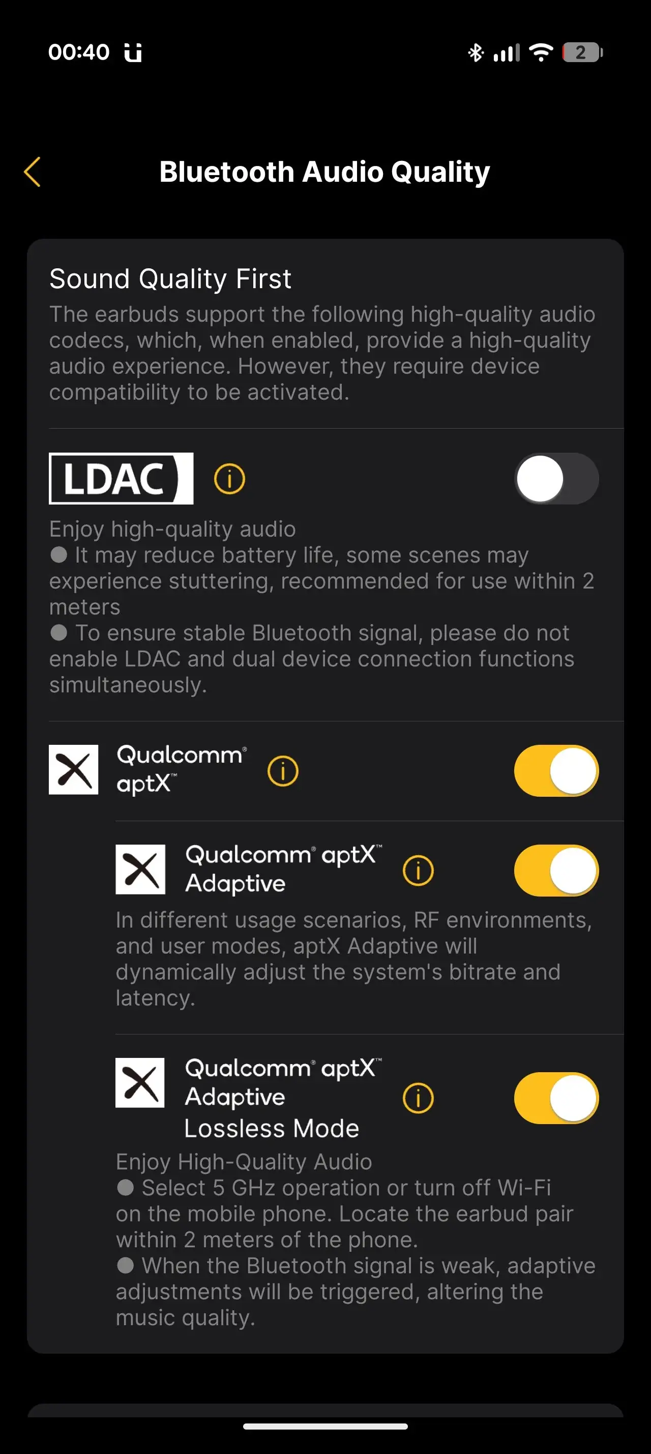 EarFun Audio-appen