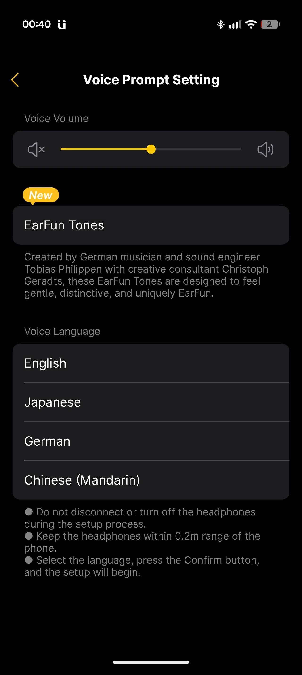 EarFun Audio-appen